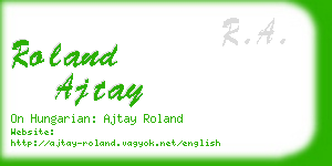 roland ajtay business card